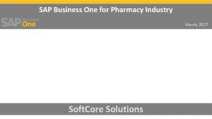 Sap business one for chemical industry