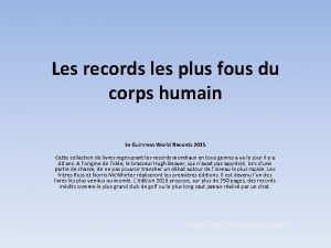 Record du monde corps humain