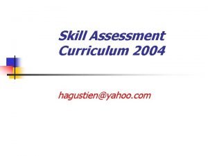 Skill Assessment Curriculum 2004 hagustienyahoo com SMP Listening