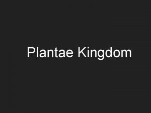 Plantae kingdom chart