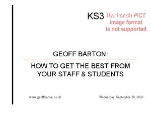 KS 3 IMPACT GEOFF BARTON HOW TO GET