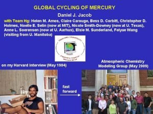 GLOBAL CYCLING OF MERCURY Daniel J Jacob with