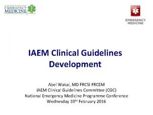 Iaem guidelines