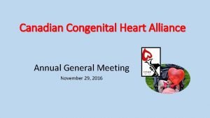 Canadian congenital heart alliance Canadian congenital heart alliance