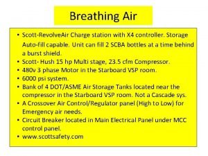 Breathing Air ScottRevolve Air Charge station with X