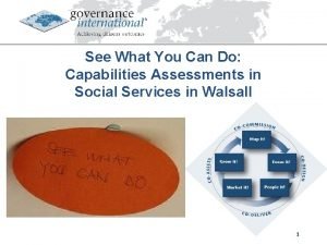 See What You Can Do Capabilities Assessments in