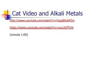 Alkali metals video