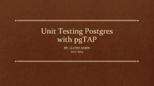 Tap-postgres