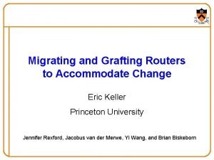 Migrating and Grafting Routers to Accommodate Change Eric