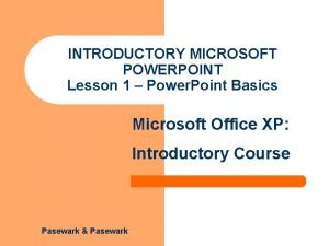 Powerpoint lesson 1