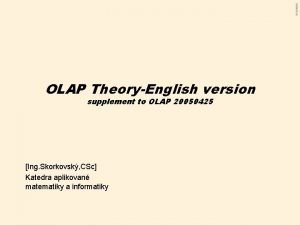 30092020 OLAP TheoryEnglish version supplement to OLAP 20050425