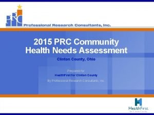 Health needs assessment