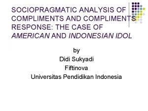 Indonesian compliments