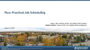 Flux job scheduler
