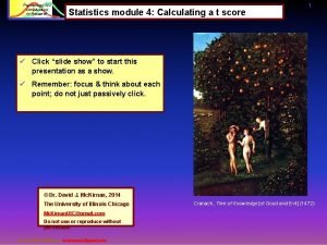 Psychology 242 Introduction to Research Statistics module 4