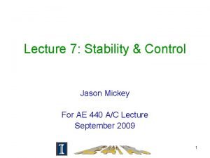 Stability and control
