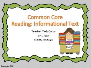 Informational text task cards