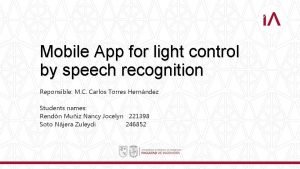 Speech recognition app inventor