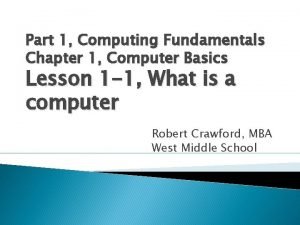 Computer fundamentals chapter 1