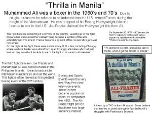 Thrilla in manila