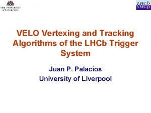 VELO Vertexing and Tracking Algorithms of the LHCb