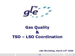 Gas Quality TSO LSO Coordination LNG Workshop March