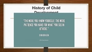 History of Child Development Progressive Era John Dewey