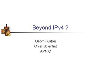 Geoff huston apnic Geoff huston apnic