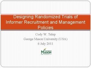 Informer recruitment Informer recruitment