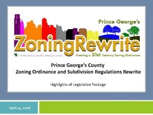 Prince george's county new zoning ordinance