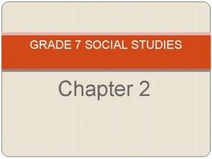 Social studies chapter 2