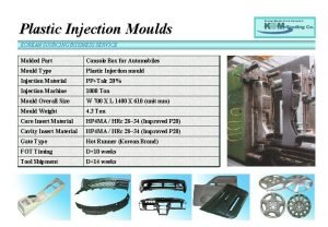 Purchasing mould inserts service