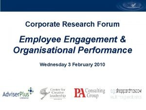 Corporate research forum