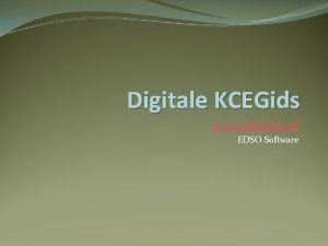 Digitale KCEGids www nmegids nl EDSO Software Wat