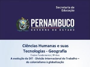 Cincias Humanas e suas Tecnologias Geografia Ensino Fundamental