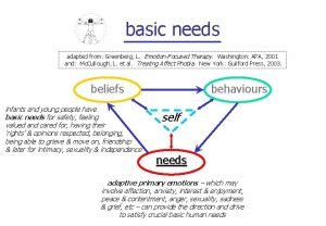 basic needs adapted from Greenberg L EmotionFocused Therapy
