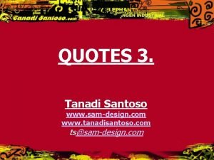 Tanadi santoso