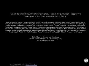 Cigarette Smoking and Colorectal Cancer Risk in the