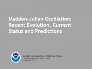 MaddenJulian Oscillation Recent Evolution Current Status and Predictions