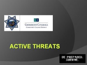ACTIVE THREATS RUN HIDE FIGHT ACTIVE SHOOTER DEFINED