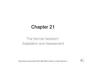 Chapter 21 the normal newborn adaptation and assessment