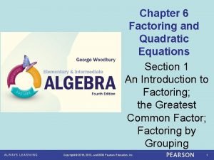 Factoring examples