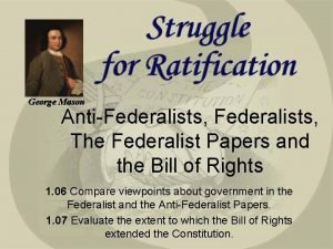 George mason federalist or anti federalist