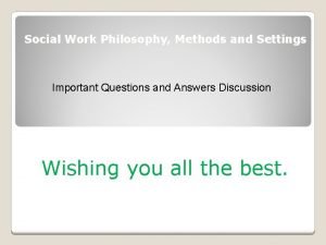 Social work philosophy statement examples