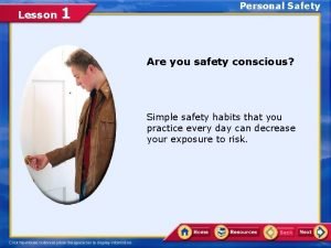 Personal safety habits