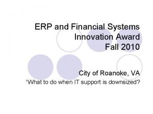 Erp innovation awards