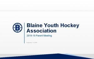 Blaine youth hockey