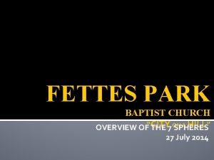FETTES PARK BAPTIST CHURCH A HILL OVERVIEW OFCITY