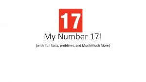 Fun facts about the number 17