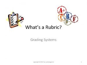 Whats a rubric